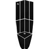 AQUBONA 11 Pezzi Surf Piccolo Deck Traction Pad Premium Eva Grip Foam con Adesivo 3 per Longboard Paddleboard Surfboard, Deck Pad/Traction Pad/Tail Pads Bianco, Nero (White)