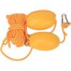 KJAOYU Boa per kayak con palla galleggiante e gancio in acciaio inox, corda da 8,5 m per pesca, ancoraggi alla deriva, accessori per tavola da paddle, design a doppia sfera (set di corda gialla e nera
