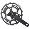 VIRELLO Corona per bicicletta in lega di alluminio, 44-52T 104BCD singola stretta larga per 8/9/10/11 velocità MTB Road, design senza scanalatura, colore nero