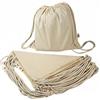 Siglo XXI Publicidad Borsa a sacchetto con cordoncini, in cotone naturale, dimensioni 39 x 35 cm, 10 pezzi