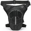 Lapiglo Borsa da gamba multifunzionale per moto, impermeabile, in PVC, con supporto per telefono, equitazione, viaggi, escursionismo, colore nero (C)