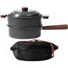 Generico Pentola da Trekking,Set Leggero Grande A Doppio Strato,Pentola da Campeggio a Vapore | per Outdoor Backpacking Picnic Tenda Cucina Spiaggia Falò Tailgating Viaggi in Famiglia Camper