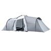 Outsunny Tenda da Campeggio 5 Posti con 2 Camere e Baldacchino, Grigio