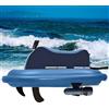 ZengHeBloom Gonfiabile Elettrico con Motore,Motoscafo Gonfiabile Motoscafo per Adulti,Velocità 3-9 Km/H,Autonomia 40-130 Min,Portata 150 Kg/330 Lbs,Motoscafo per Feste Estive in Mare e Piscina