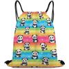 Generic Rainbow Cute Fly Horses Panda Borsa Palestra Zainetto Sportiva Unisex Pieghevole per Nuoto Vacanze Uomo Tasche Coulisse 36X42Cm