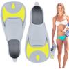 Generic Pinne da nuoto - Pinne da nuoto corte ergonomiche, stabilizzanti per allenamento subacqueo, calzature regolabili per sport acquatici per bambini, donne, ragazzi, ragazze, apnea, viaggi, bodyboard