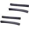 TOKIDNY Strisce Protettive per Skateboard Antiurto in Silicone Nero Design a Scanalatura a U, Resistenti All'abrasione, Confezione da 2 Paia per Protezione Bordo Tavola
