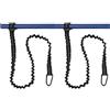 Naisfei Guinzaglio di sicurezza per kayak, 2 pezzi, 1,5 m, per canoa, guinzaglio elastico, per pesca, asta di sicurezza, con moschettone, per kayak, accessori (nero)