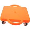 TOYANDONA Monopattino da Pavimento con Ruote Sicure in Plastica Arancione, Tavola Seduta Stabile per Attività in Palestra e Gioco Indoor