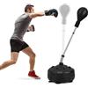COSTWAY Punching Ball da Terra con Asta Flessibile e Base Riempibile | Sacco da Boxe Veloce per Bambini e Adulti con Guantoni Inclusi e Altezza Regolabile da 137 a 156 cm, per Casa e Palestra
