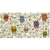 Excelsa Living Tappeto Passatoia da Arredo, Multicolo, Tessuto Jacquard, Poliestere Ciniglia Cotone, Antiscivolo, per Cucina e Bagno (Calavera, 110 x 55 Cm.)
