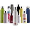 BUGATTI B Bottles Twin Bottiglia Termica 800 ml Steel Brushed Mantiene i liquidi Caldi per 12 H Freddi per 24 e Il Ghiaccio per 36 H Borraccia Fitness in Acciaio Inox 18/10 Ecologica e Riutilizzabile
