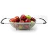 MGE World MGE - Scolapasta Acciaio Inox Maglia Fine - Colino Acciaio Inox Maglia Fine - Colino Cucina - Scolapasta con Manico, Filtro per Pasta, Riso, Verdura - Scola Pasta da Cucina Acciaio Inox - 34 x 24 cm