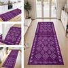 ZESEWU Tappeto passatoia cucina antiscivolo lavabile Tappeti ingresso interno casa 50X300CM Tappeto Runner Poliestere Viola Bianco tappetocorridoio salotto soggiorno camera da letto Entrata bagno