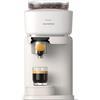 PHILIPS Baristina - Macchina per caffè espresso reale, made simple, macchina da caffè compatta, bianco naturale con portafiltro giallo mango, pressione pompa 16 bar, macinino automatico, Cafe Crema