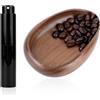 Penitue Set Dosatore Chicchi di Caffè e Flacone Spray, Dosatore Chicchi in Legno Noce con Spray Antistatico Kit Accessori Espresso Adatto per Gli Amanti Del Caffè