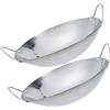 Healvian Wock Padella in Metallo Argento 2pezzi Doppia Maniglia Anti-scala e Antiscivolo per Cucina a Induzione