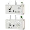 Yhenlovtt Supporto da parete per router wireless per soggiorno, con fessure di ventilazione per riporre router, TV Box, top box e altri dispositivi multimediali (A)