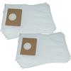 vhbw 10x sacchetto compatibile con Kärcher NT 45/1 Tact Te M, NT 55/1 Tact, NT 50/1 K, NT 50/1 Mwf aspirapolvere - 36,5cm x 25cm Bianco