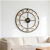 Wodsty Orologio da parete per esterni in metallo, vintage, silenzioso, decorazione da giardino, per patio, veranda, piscina, fattoria, facile lettura, resistente alle intemperie, 40 cm (G)