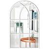 Gettimore Specchio da parete chic con finta finestra, perfetto per tocchi decorativi in qualsiasi spazio domestico (bianco)