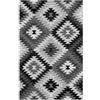 Pierre Tappeti Tappeto moderno AVANA NERO geometrico etnico kilim, Tappeto arredo soggiorno salotto camera lavabile anti-scivolo cm.175x240