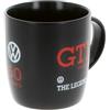 BRISA VW Collection - GTI Tazza in Ceramica 370 ml | Volkswagen Mug da Caffè, Lavabile in Lavastoviglie, Adatto al Microonde, in New Bone China, GTI 50/Nero