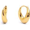 SINGULARU - Orecchini Organic Twist. Ottone con Finitura in Oro 18Kt. Stile Organico e Versatile. Chiusura Click. Gioielli per Donna