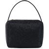 L'AURA Astuccio Big glitter nero. Hand bag,borsa a mano o a spalla 100% Hand Made. Borsa da donna ragazza da portare a spalla/mano/tracolla giorno o sera per shopping, mare o sport