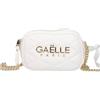 GAÀLLE Gaelle Paris Borsa a Tracolla Matelassé Bianca con Catena Dorata, 20x12.5x6.7 cm, Poliuretano, Stile Casual Sportivo