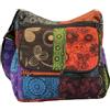Macha Borsa indiana Bohemian Hippie Patchwork Crossbody Borsa a tracolla Cotone etnico con stampe colorate, Multicolore 01, Width: 34 cm Height: 32 cm Gusset: 15 cm