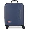 Pepe Jeans Arwin Marine Valigia da Cabina 40x55x20 cm Rigido ABS Chiusura a Combinazione Integrata 37L 2.6kg 4 Doppie Ruote Bagaglio a Mano
