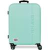 Pepe Jeans Aris Valigia Media Blu Turchese 48x68x27 cm Rigido ABS Lucchetto a Combinazione Integrato 72L 3.48kg 4 Doppie Ruote Bagaglio a Mano di Joumma Bags
