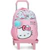 Hello Kitty Pepe Jeans Sanrio Hello Kitty Bows Zaino Scolastico con Trolley 15.6 Inches Rosa 28x42x14 cm PVC