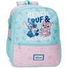 Disney Joumma Stitch Beach & Love Zaino Casual Verde Turchese 27x33x11 cm Poliestere
