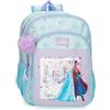 Disney Joumma Frozen In This Together Mochila Escolar Doble Compartimento Adaptable a Carro Lila 30x40x13 cm Poliestere 15,6L