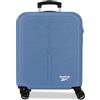 Reebok Boston Denim Valigia da Cabina 40x55x20 cm Rigido ABS Chiusura a Combinazione Integrata 37L 2.6kg 4 Doppie Ruote Bagaglio a Mano