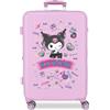 Kuromi Sanrio Kuromi Retro Pop Viola Valigia Media 46x65x23 cm Rigido ABS Lucchetto a Combinazione Laterale 56L 3.1kg 4 Doppie Ruote
