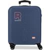 Reebok Queens Marine Valigia da Cabina 40x55x20 cm Rigido ABS Lucchetto a Combinazione Integrato 37L 2.6kg 4 Doppie Ruote Bagaglio a Mano