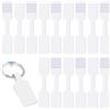 Mozeat Lens 500 etichette adesive per gioielli, in carta kraft, 6 x 1,2 cm, autoadesive, per collane, anelli, display (bianco)
