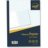 Plastoreg Blocco di carta millimetrata/Blocco grafico A4 - 50 pagine di carta premium 95g/m² con griglie/linee blu in 1/5/10mm e altro, ideale per disegni tecnici