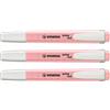 STABILO Set di 3 evidenziatori - Swing Cool Pastel Edition - sospetto di rosa