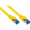 VARIA Group Cavo patch RNS Cat. 6A S/FTP giallo da 20 m con protezione per il connettore