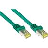 Kabelmeister Cavo patch RJ45 Cat. 7 S/FTP da 40 m, verde, con protezione per le linguette di aggancio