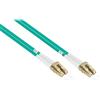 VARIA Group Cavo patch OM3 duplex, connettori LC-LC, lunghezza 10 metri, cavo schermato, materiale LSZH, colore blu