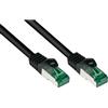 Kabelmeister Cavo patch Cat. 6A per esterni IP66, 50 m, nero, LAN resistente alle intemperie