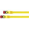 VARIA Group Cavo patch Cat 6 con protezione per i bordi, rivestimento in nylon intrecciato, 30 m, giallo