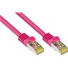 VARIA Group Cavo patch Cat 7 da 25 m con protezione per le linguette, magenta, S/FTP