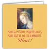 Afie MOTS-012 Biglietto ringraziamenti per tutto ciò che mi porti ritratto donna con busta quadrata formato 15 x 15 cm - Citazione illustrata Foto di Art Collection Parole in immagine edizione francese