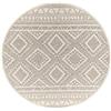 the carpet Calgary - robusto tappeto per esterni, resistente alle intemperie e ai raggi UV, per balcone, terrazza, giardino d'inverno o cucina e sala da pranzo, 120 cm tondo, Beige